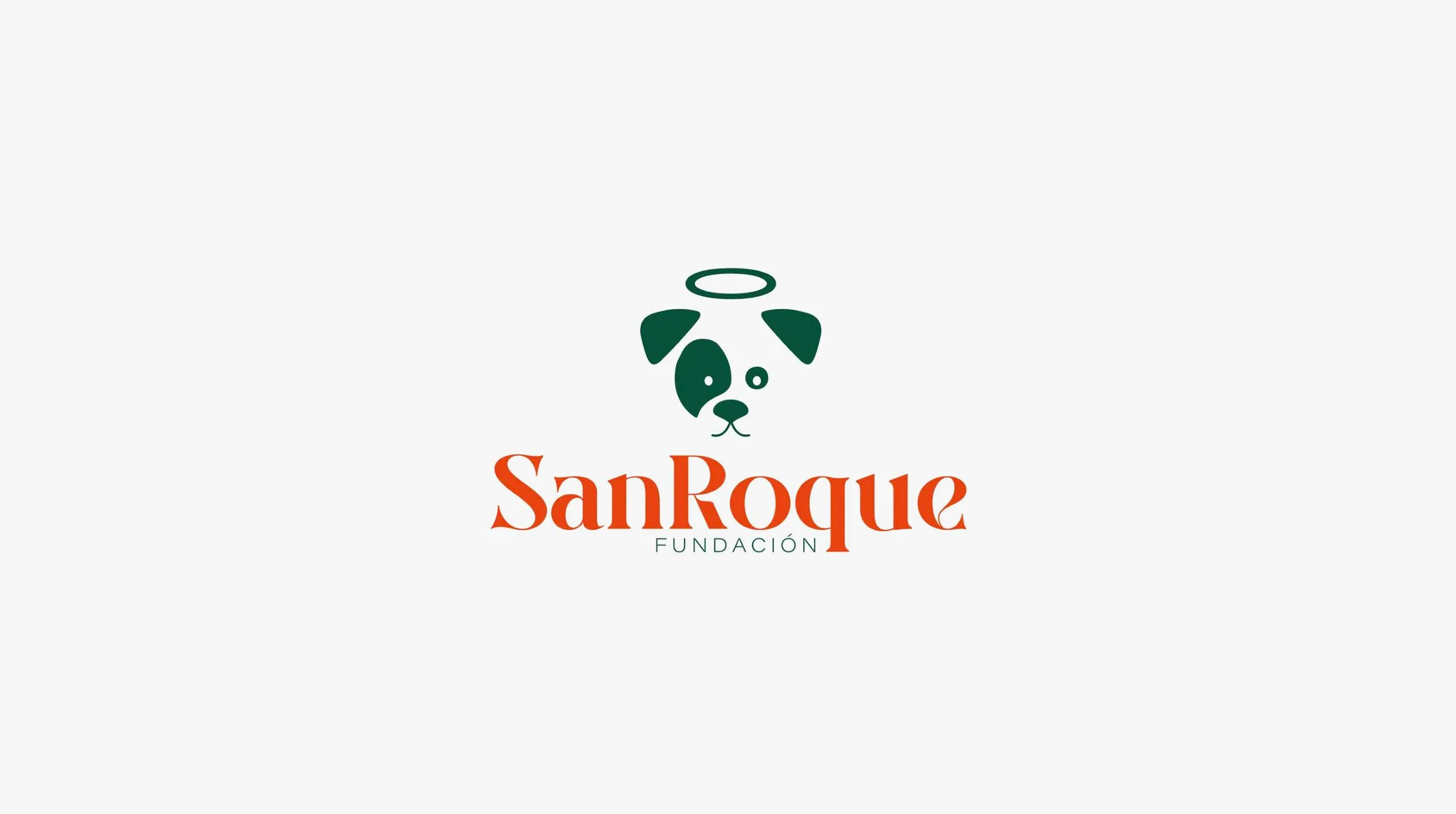 Logo de la Fundación San Roque: un perro con aureola