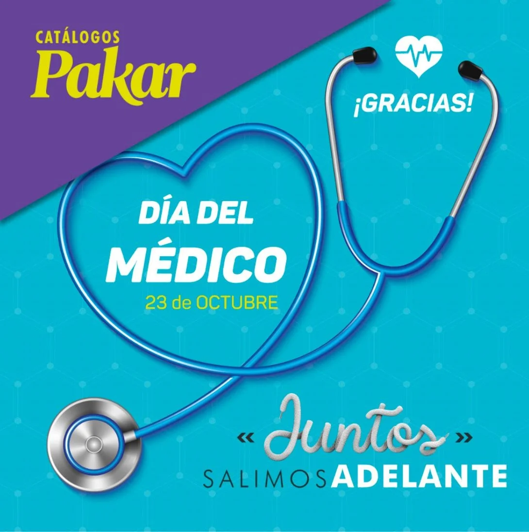 Pieza de Pakar para el Día del Médico con un estetoscopio en forma de corazón