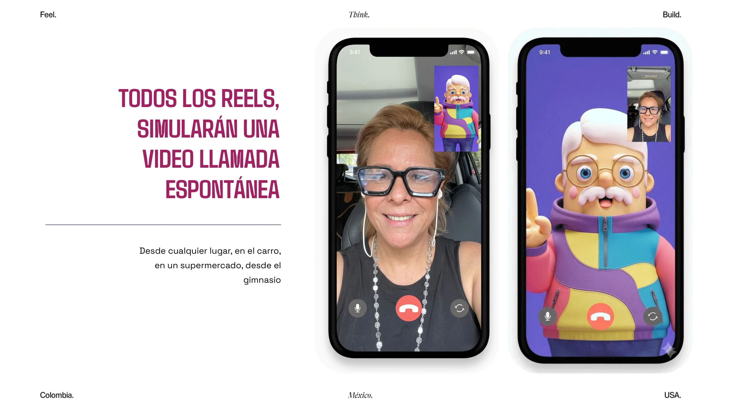 Reels que simulan una videollamada espontánea entre Vanessa y Justo